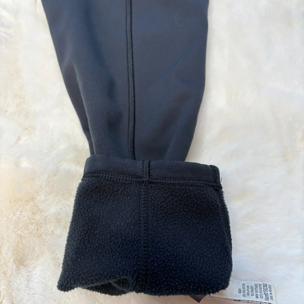 L.L. Bean Women's Black PrimaLoft Therma Stretch Fleece Pocket Tights/Leggings - Picture 10 of 15